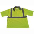 Petra Roc Inc Petra Roc LPSS2 Class 2 Moisture Wicking Polo Shirt Short, Lime, Medium LPSS2-M